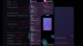 Profile card with hover effect  | HTML | CSS #8 #shorts