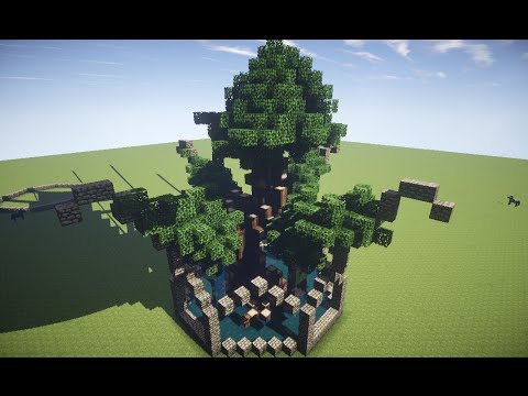 Minecraft 大樹と一体化した噴水を作ってみた 建築 Youtube