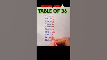 🤩Table Of 36(पहाड़ा 36 का)#table #math#shorts #shortsfeed #youtube  #viral#video #ytshorts