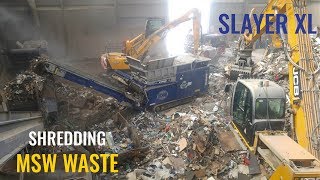 EDGE Slayer shredding MSW down to 400mm- Hamilton Waste & Recycling, Scotland