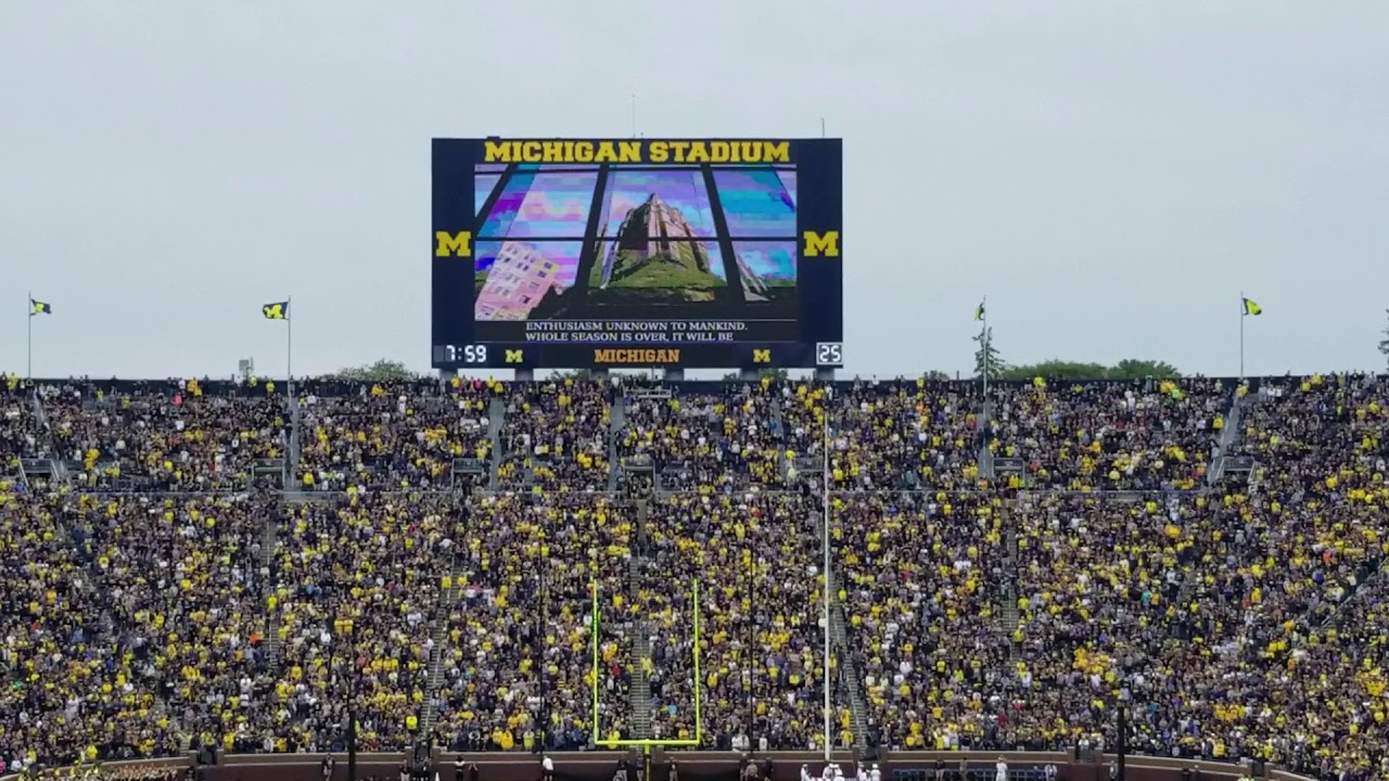 Michigan Stadium Pregame And Banner Youtube