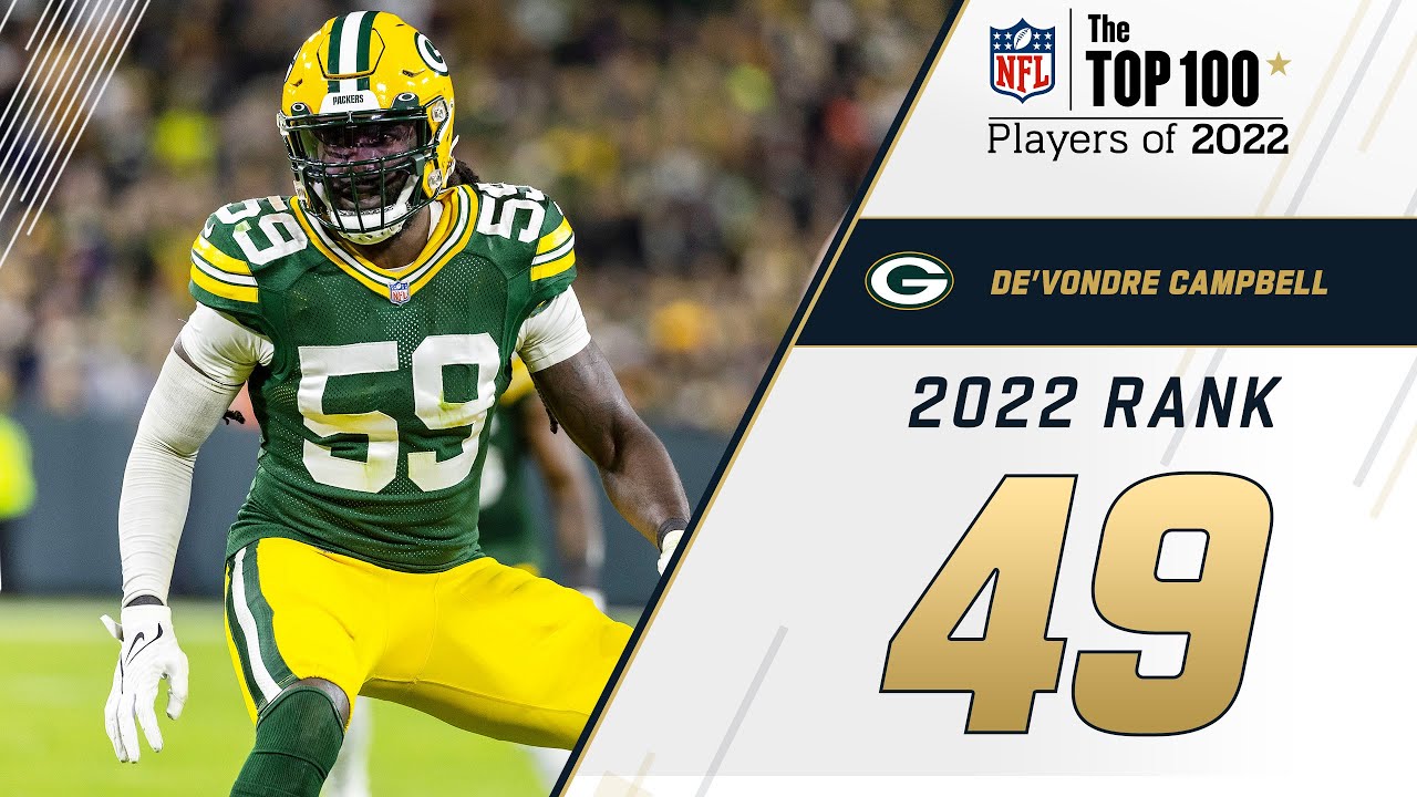 49 De'Vondre Campbell (LB, Packers) | Top 100 Players in 2022 - YouTube