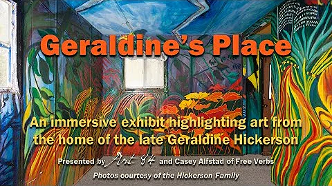 Geraldine's Place Intro Video for Art 84 at Richcr...