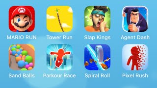 Super Mario Run,Tower Run,Slap Kings,Agent Dash,Sand Balls,Parkour Race,Spiral Roll,Pixel Rush screenshot 5