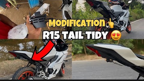Yamaha r15 v4 tail tidy ❤️‍🩹| modification #modified #vlog #motovlog #modification