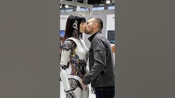 Guy Tries Out the Newest Girlfriend Robot at the Expo