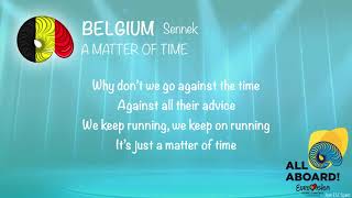 Sennek - A Matter Of Time (Belgium) [Karaoke Version]