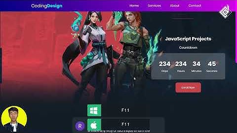 Countdown Timer Featured Coming Soon Page With HTML, CSS & JavaScript