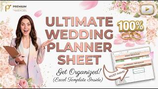 💍 Wedding Planner Excel Template | Wedding Planning Checklist | Budget, Guest List & Timeline