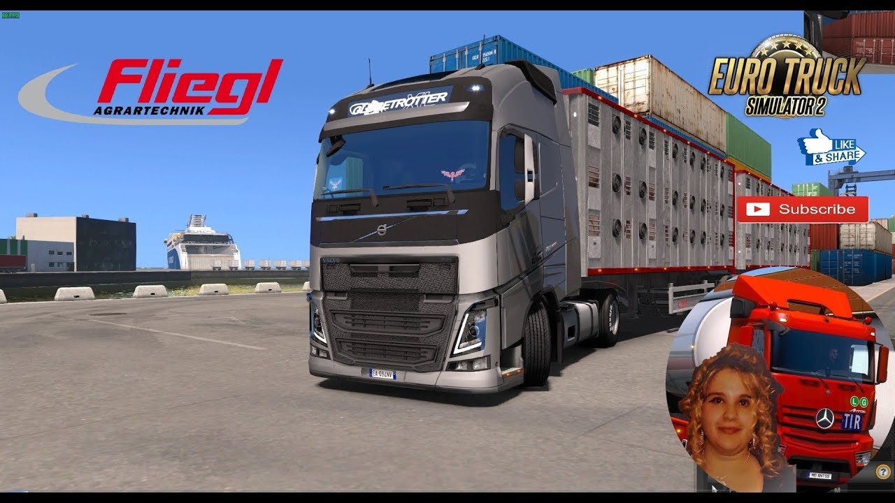 Euro Truck Simulator 2 (1.31) Fliegl Animals Transport Trailer (Single & Double) + DLC's & MOds