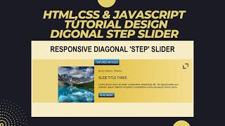 Design Responsive Diagonal Image Slider | HTML, CSS, and JavaScript Tutorial