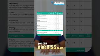 IPSS score- Learn to grade your prostate issues by yourself.