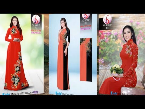 MẪU ÁO DÀI ĐẸP DUYÊN DÁNG MÀU ĐỎ - CAM - HỒNG💘 Vải Áo Dài S