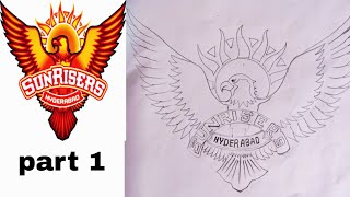 How to draw sunrisers Hyderabad logo/ IPL logo drawing/srh logo drawing easy/drawing RCB screenshot 3