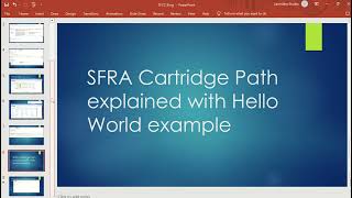 SFRA Cartridge Path explained with HelloWorld Example