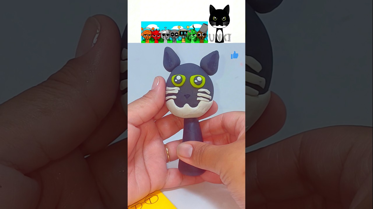 Sprunki 🎵 I Made Maxwell Cat 🐈 With Clay ⚪️⚫️ 