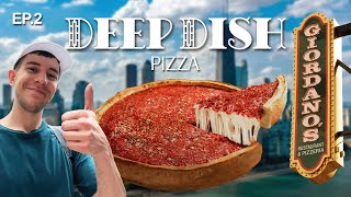 ITALIANS try the CHICAGO DEEP DISH PIZZA! 🍕 Route 66 Ep.2