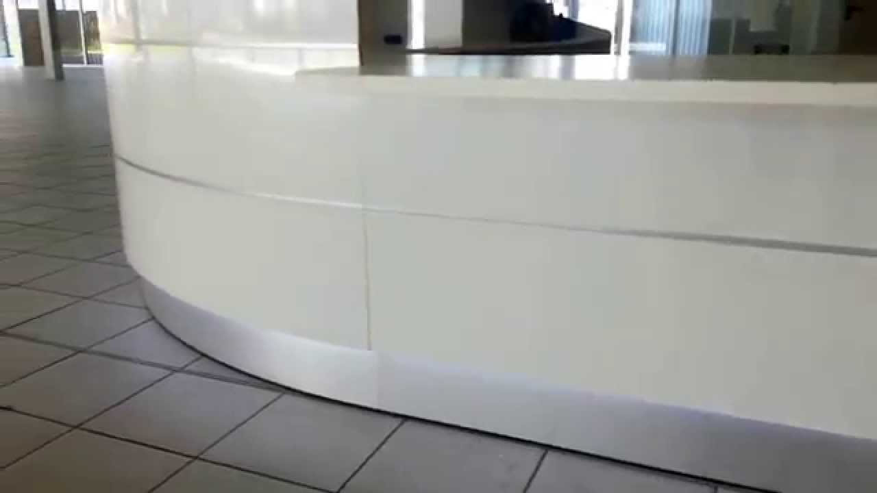 Weiße Empfangstheke 120cm - Rezeption Mit Stauraum Für Geschäfte & Büros