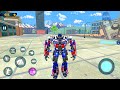 Robot Fight Mega Optimus Prime Jet Car Bike Transformation Robot in the City Game - Android Gameplay