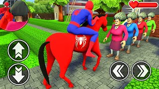 SPIDERMAN on SpiderMan-Horse New Chapter in Scary Teacher 3D