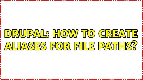 Drupal: How to create aliases for file paths? (3 Solutions!!)