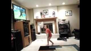 My son playing kinectimals