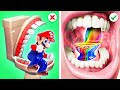 TOILET HACKS BY MARIO! Fun Toilet Gadgets &amp; Parenting Hacks From Video Games by Crafty Panda GO!