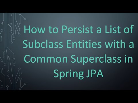 How to Persist a List of Subclass Entities with a Common Superclass in Spring JPA