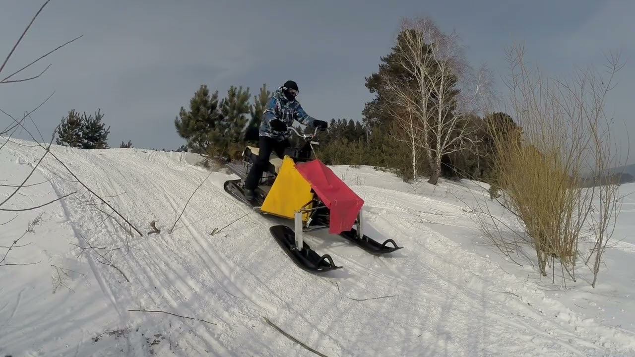 Самодельный снегоход(замена ведущей звезды)