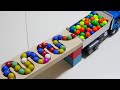 Marble Run Race ☆ HABA Slope, Dump Truck & Garbage Truck # 18