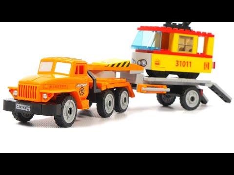 YouTube thumbnail: Gorod Masterov 5051 Ural wrecker and tram  | Cars playset