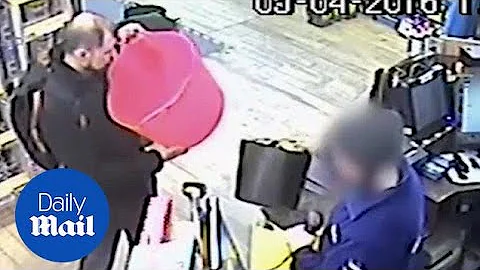 CCTV of Stefano Brizzi and policeman Gordon Semple...