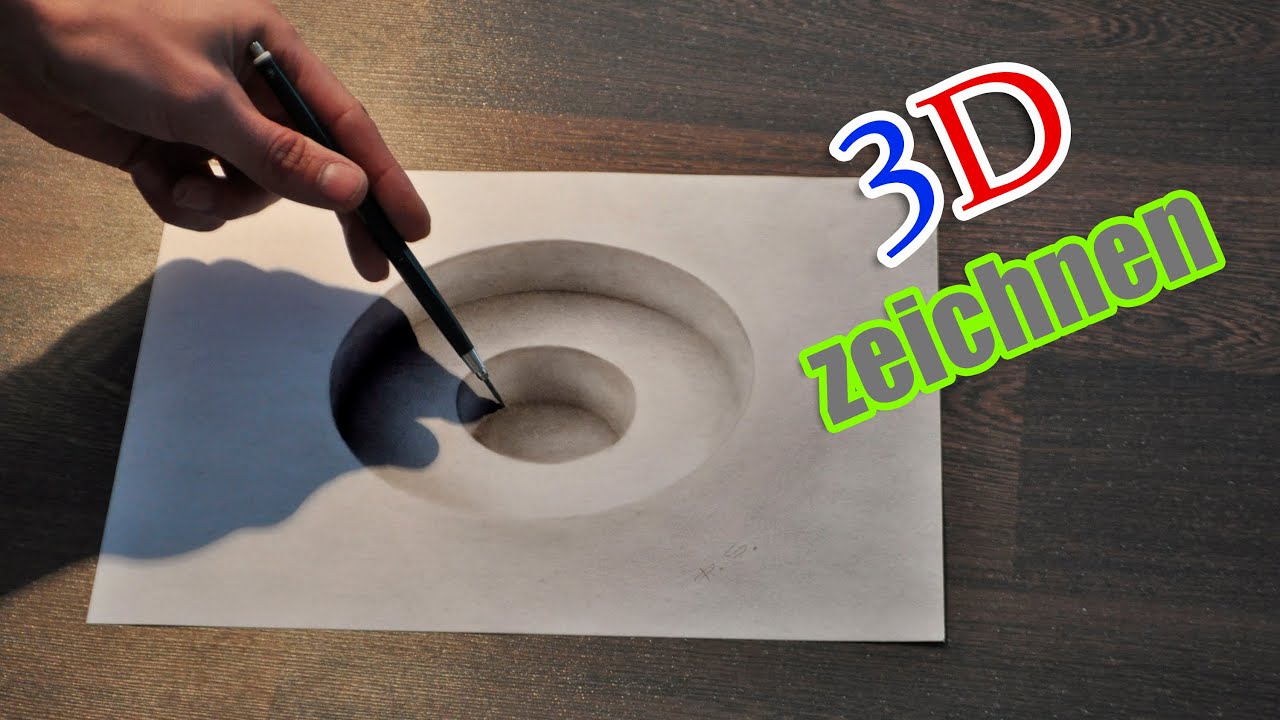 3d zeichnen illusion malen/ zeitraffer youtube