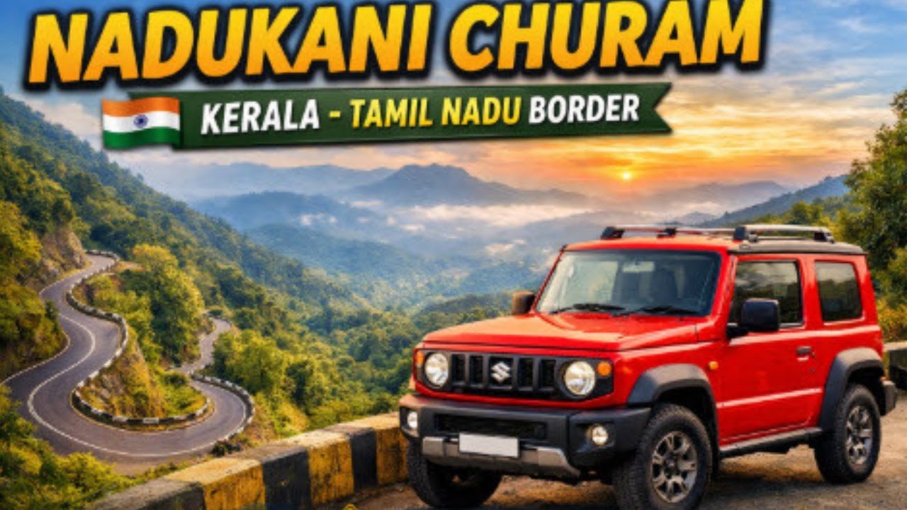 **Nadukani Churam | Scenic Hill Road Drive | Kerala–Tamil Nadu Border View 🌄🚗**
