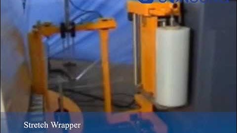 Top press pallet stretch wrapping machine