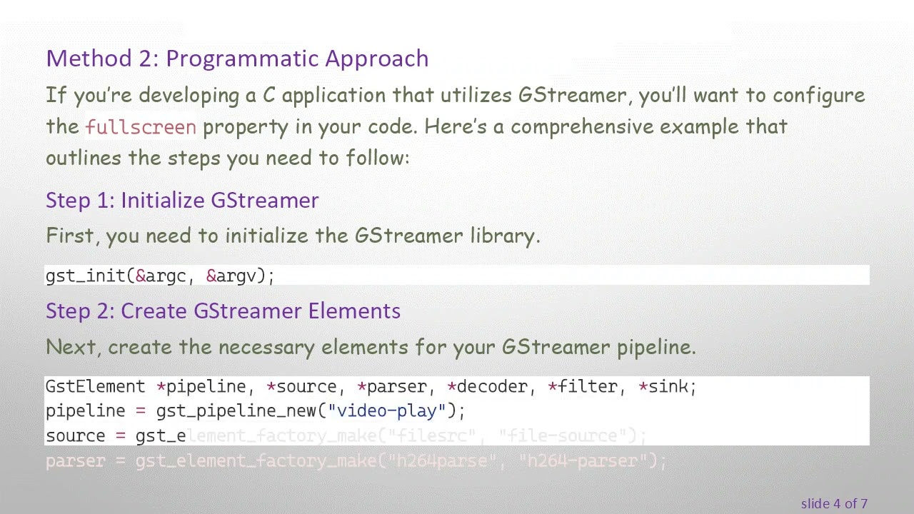 How to Change GStreamer Element Property for Full-Screen Playback