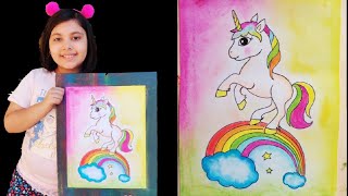 Easy Unicorn soft pastel drawing & painting || Step by step screenshot 2