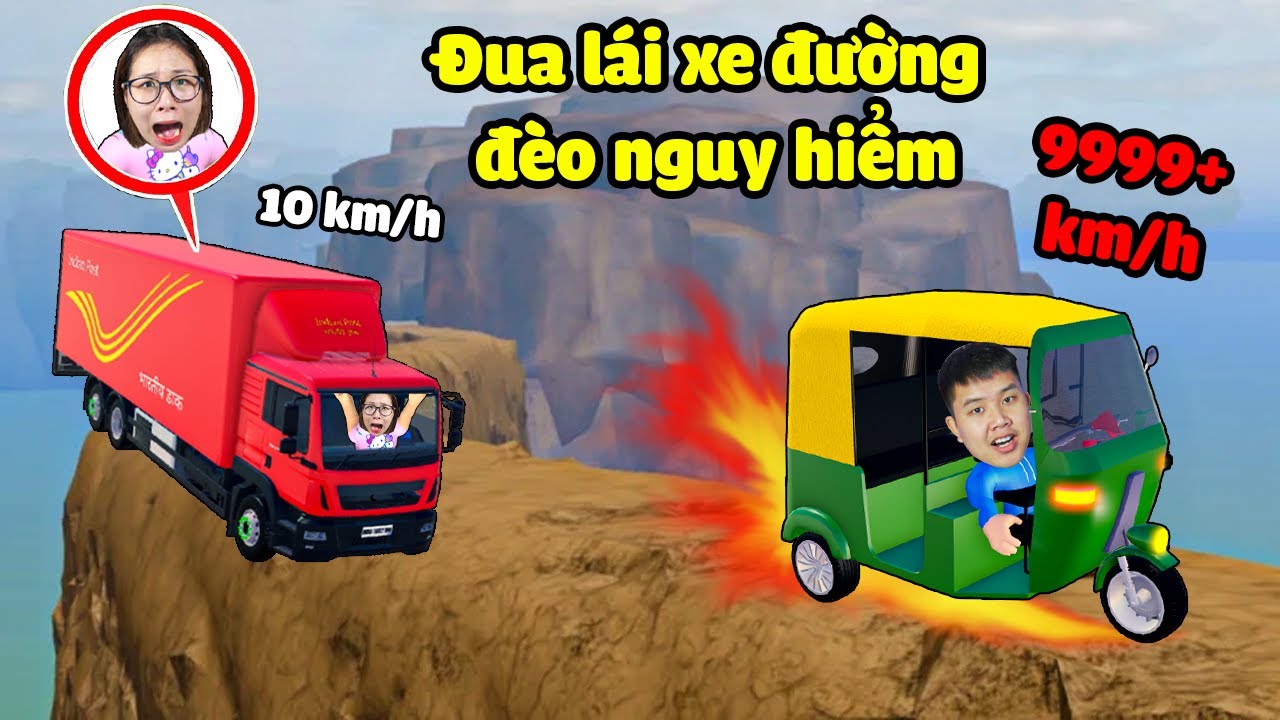 Đua lái xe đường đèo nguy hiểm xem ai về đích nhanh nhất bqThanh Mua Xe Vip Thắng Ốc