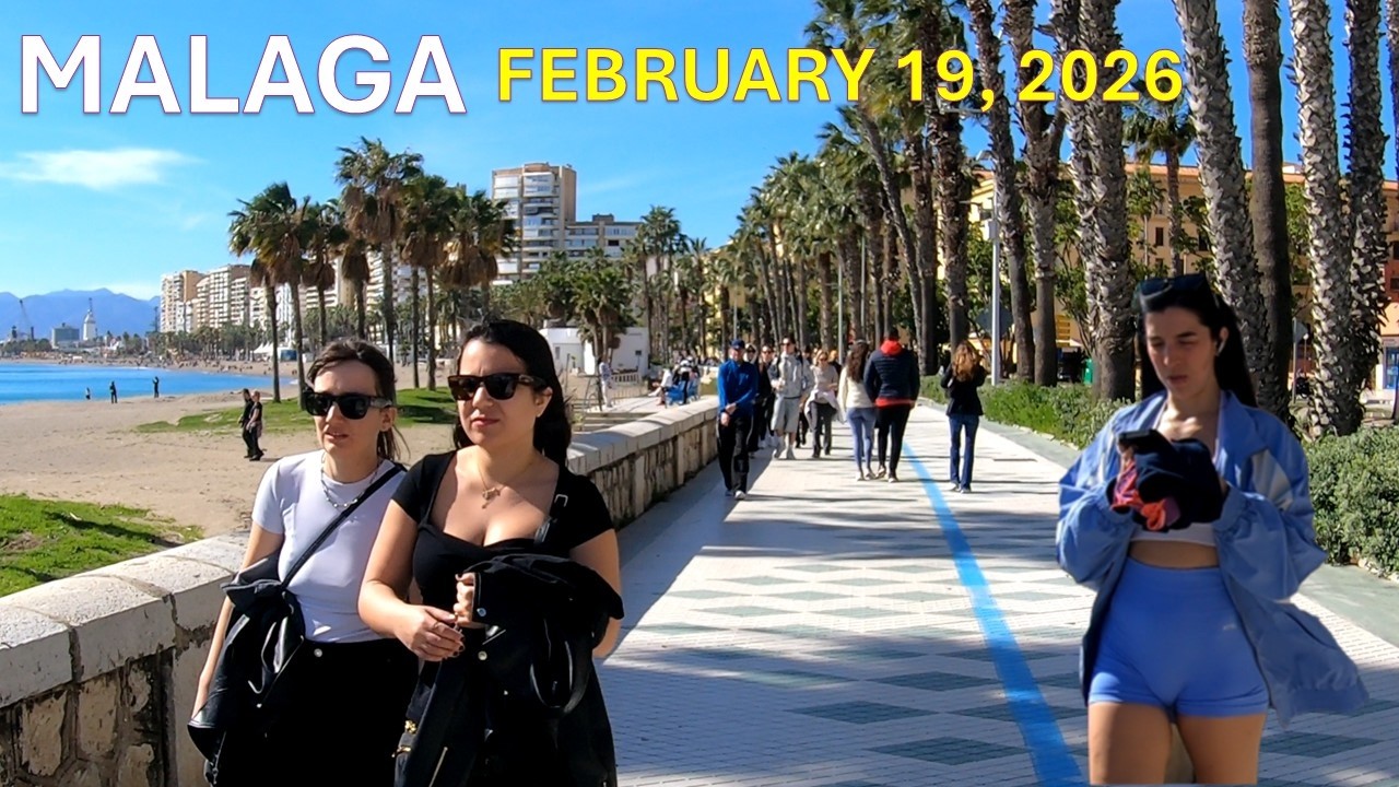 Malaga SPAIN Walk Promenade WINTER 2026 Costa del Sol