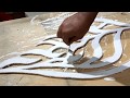 How To Make Artificial Leaf with white cement and cardboard