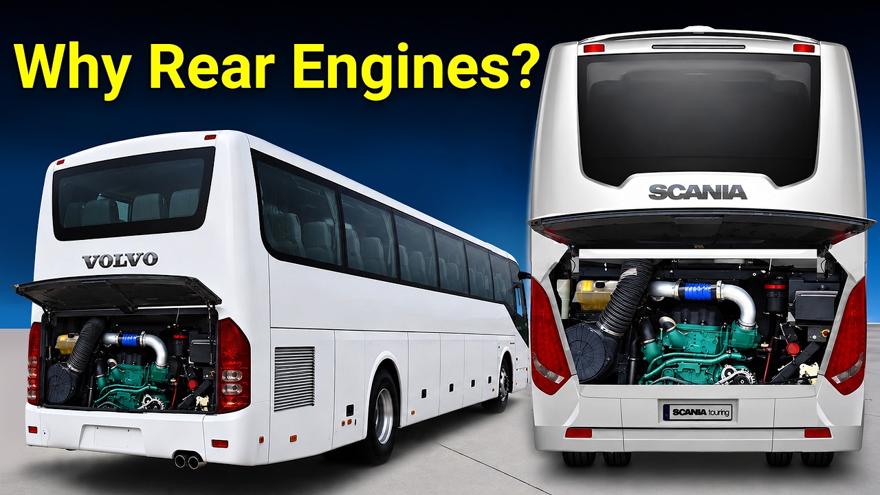 Volvo Bus Rear Why Volvo and Scania Use Rear-Engine Buses - YouTube