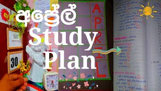 අප්‍රේල් ❤📚💛 Study Plan 🌼🌏📝🌷 Plan එකකට වැඩ කරන්න 👊💛📚 #goals #study #plan