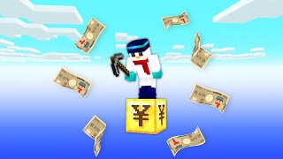 【マイクラ】1週間「1マスお金ブロック」の世界でサバイバル生活してみた結果！？