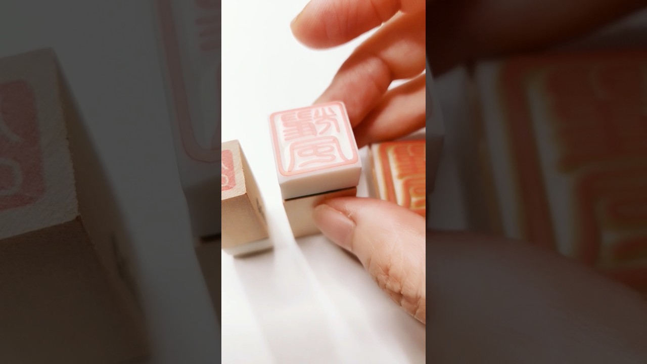 Handmade Japanese rubber stamps.