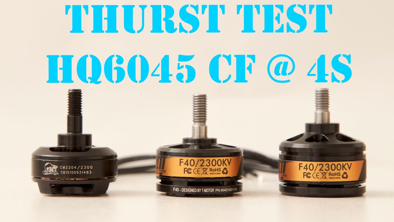 Thrust Test Cobra vs Tiger 2.0  // CM2204 2300 / F40 v1 / F40v2 // HQ6045 CF @ 4s
