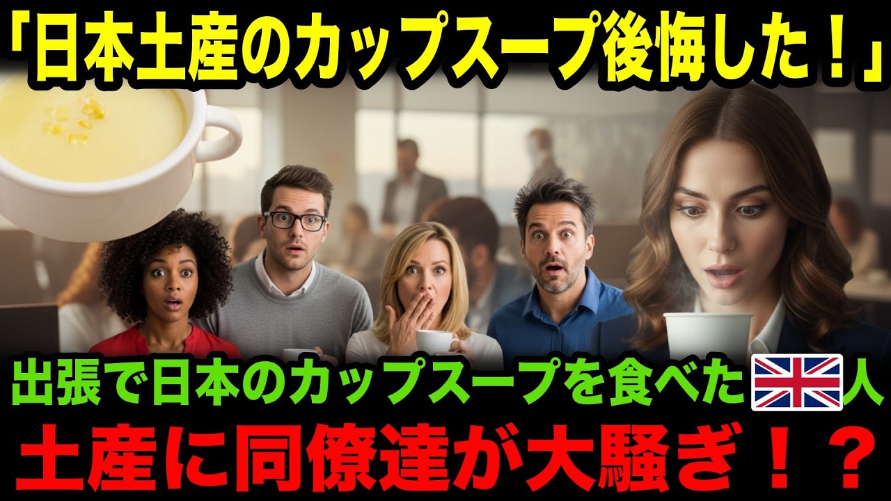 【海外の反応】「日本土産のカップスープが別次元！」イタリア人が日本でもらったカップスープを日本土産にしたら職場が大混乱！？