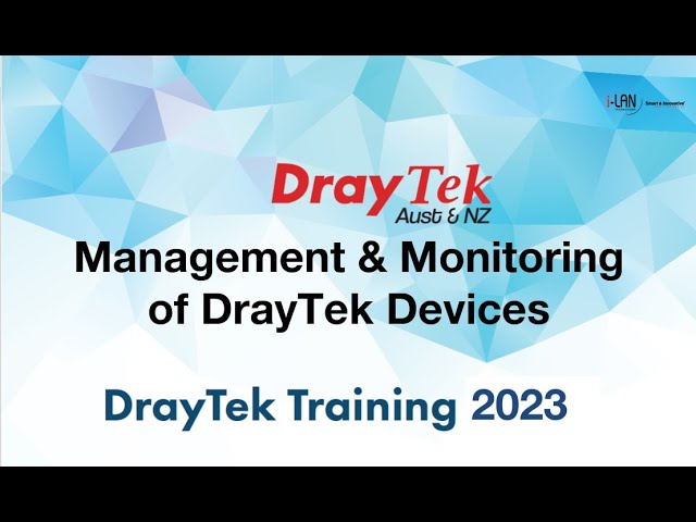 Management and Monitoring - Online Training Workshop April 2023