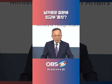 날카로운 질문에 외교부 '흠칫'? #외교부 #외교관 #정보 #유출 thumbnail
