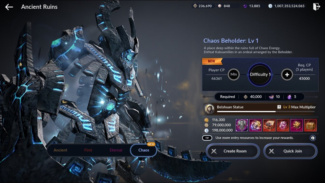 Ancient Ruins: Chaos Beholder - What to expect in the battle for Black Desert Mobile