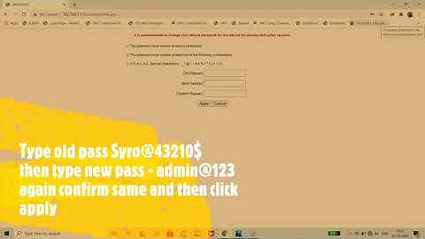 Syrotech wdont1110 Router Password Change